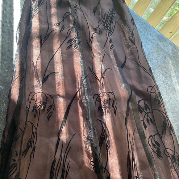 Ladies Designer Cocktail Skirt Black Embroidery David Meister - Picture 11 of 11